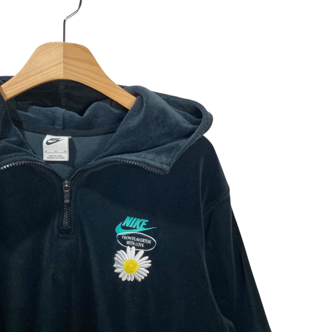 나이키 차콜 타올 반집업 후드 반팔 상품이미지3