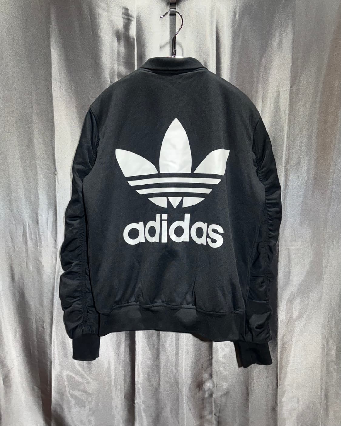 L 아디다스 파이어버드 빅로고 코튼 블랙 블루종 상품이미지4