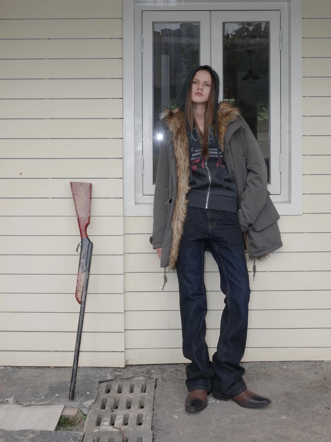 NoEmosen 에코 퍼 파카 코트unisex 상품이미지6