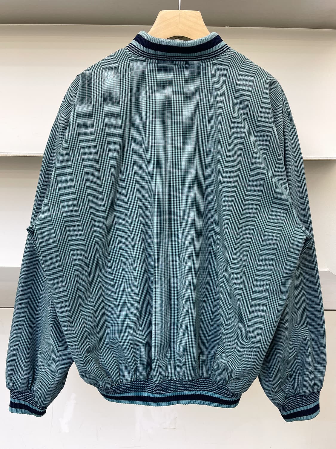 입생로랑 90s YSL 로고 체크 블루종 상품이미지5