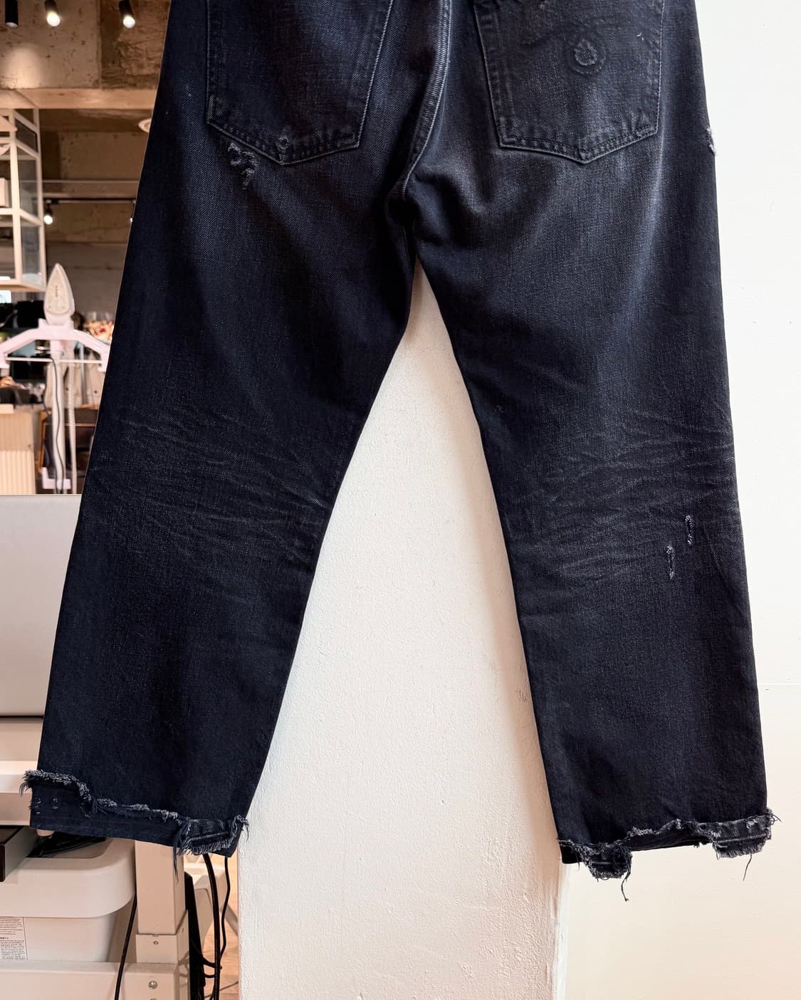 r13 블랙 데님 디스트레스드 보이프렌드 팬츠  상품이미지7