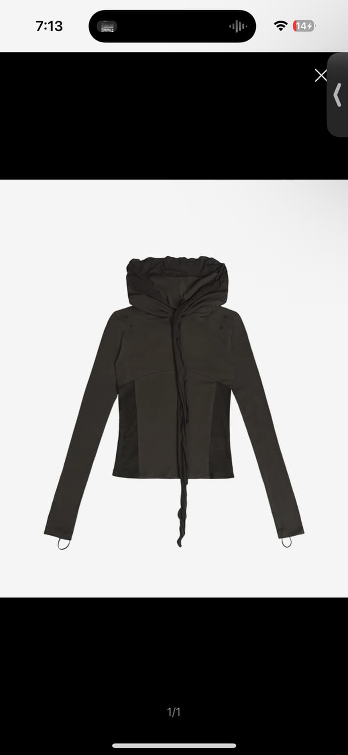 Muffler Hoodie Long Sleeve / Charcoal 상품이미지1