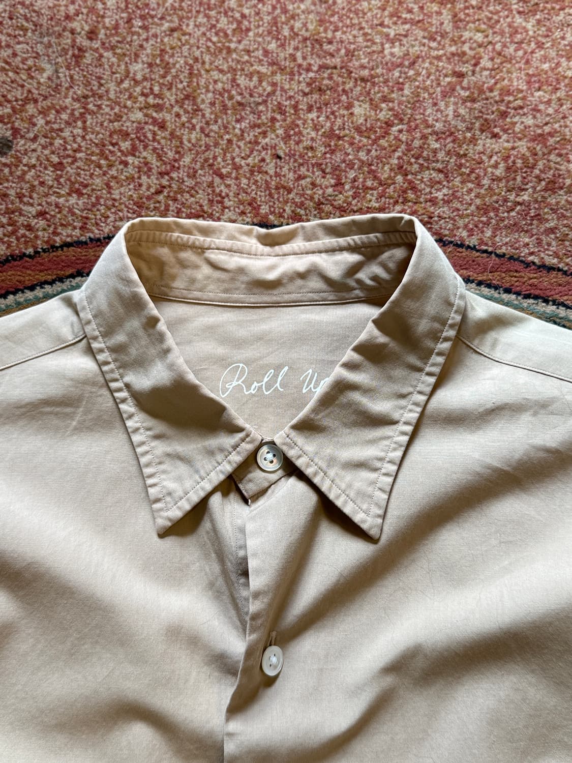 Porter Classic Roll Up Shirt Beige Color 상품이미지4