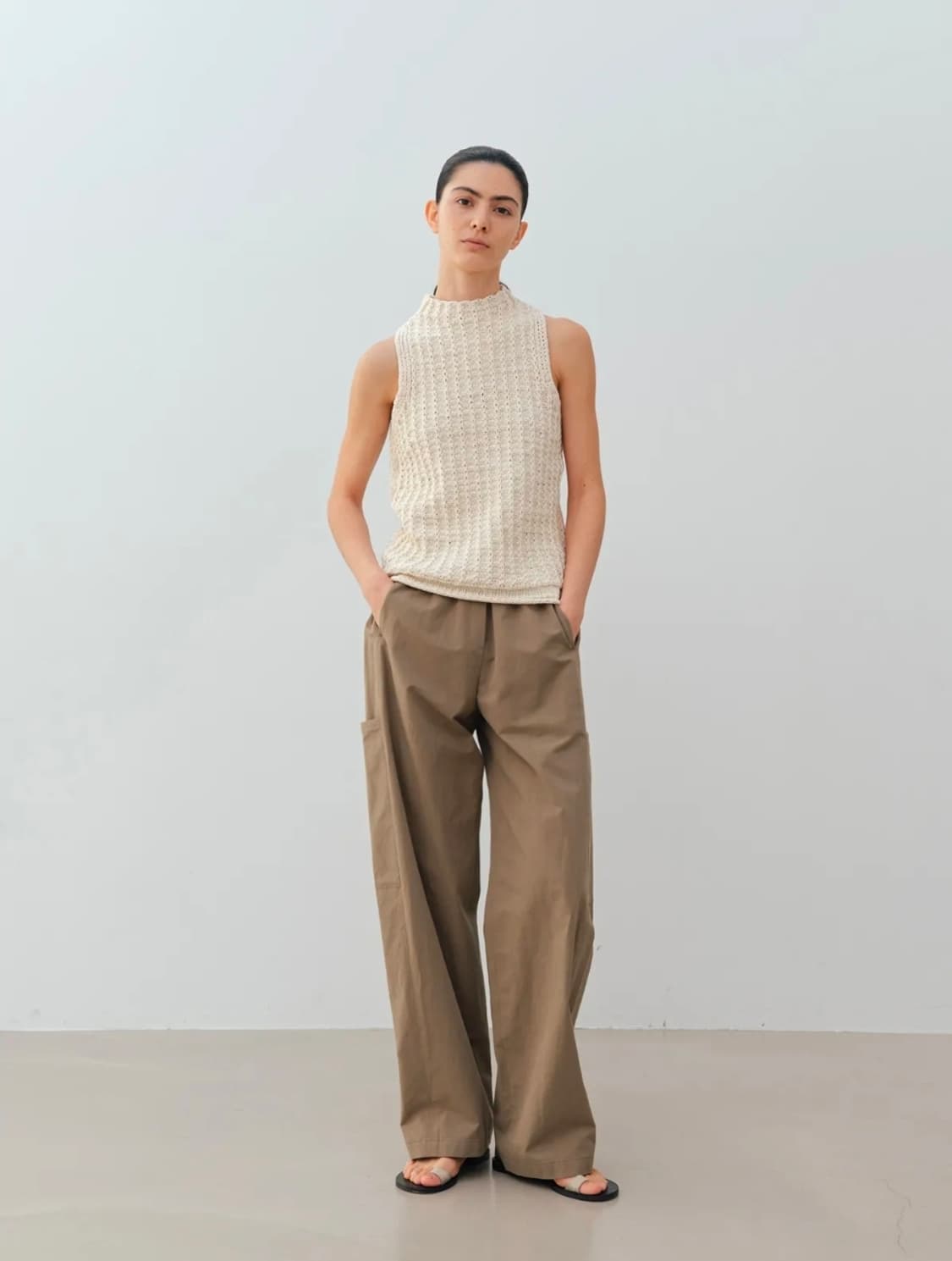 모이아 patio knit top (ivory) 상품이미지1