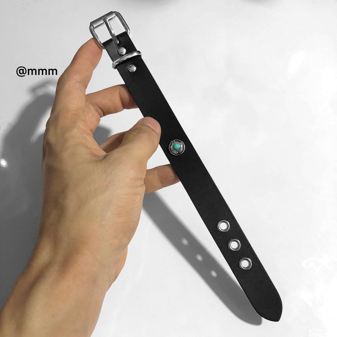 (Unisex) 터키석 스톤 가죽 팔찌 상품이미지5