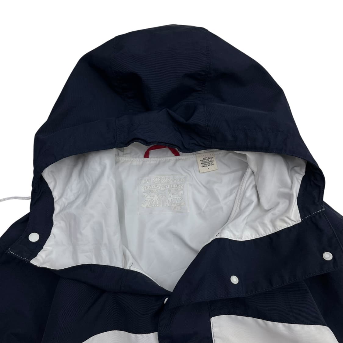 리바이스 네이비 배색 레드 후드 바람막이 상품이미지6