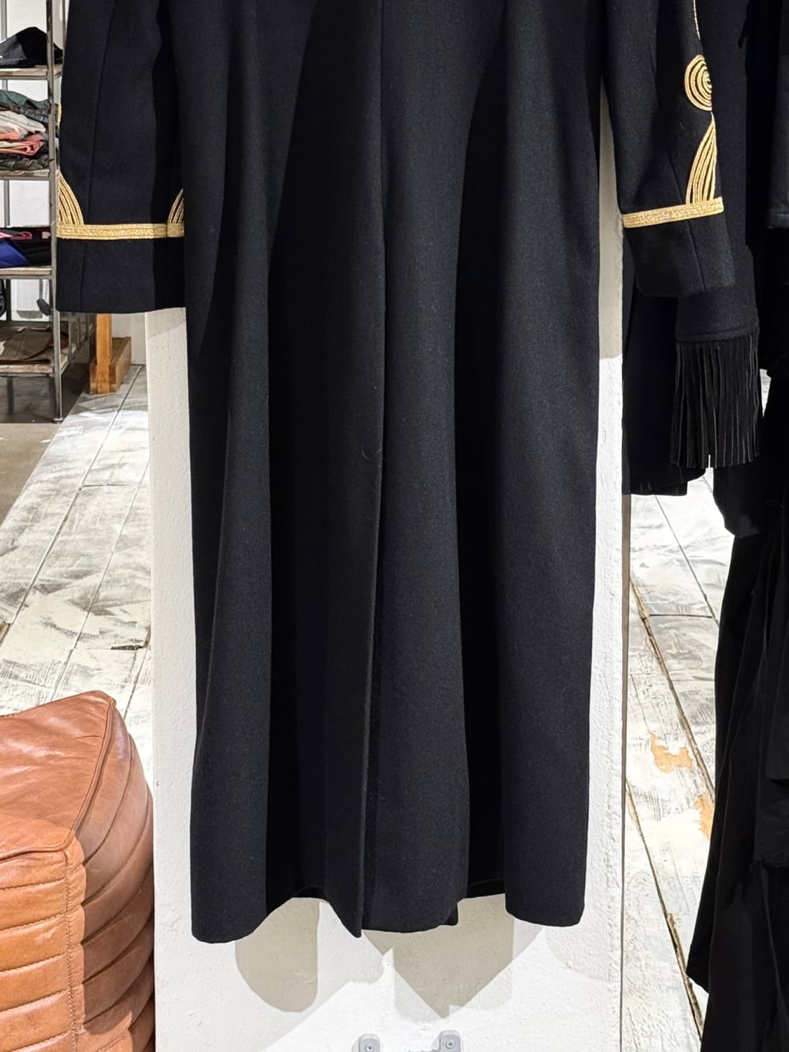 데님 앤 서플라이 블랙 나폴레옹 금장 롱 코트 상품이미지6