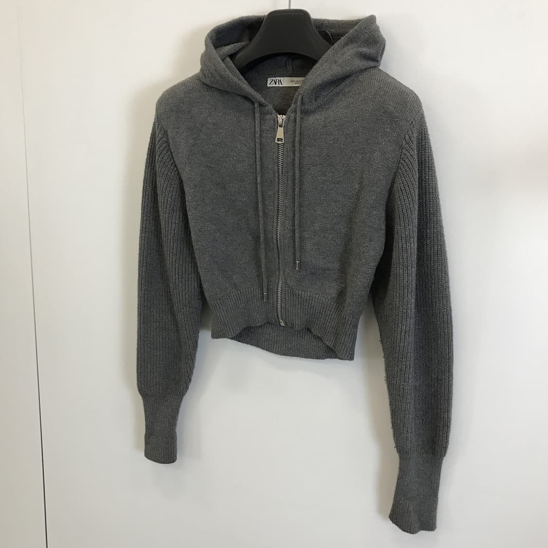 자라 크롭 니트후드집업 [S] 상품이미지2