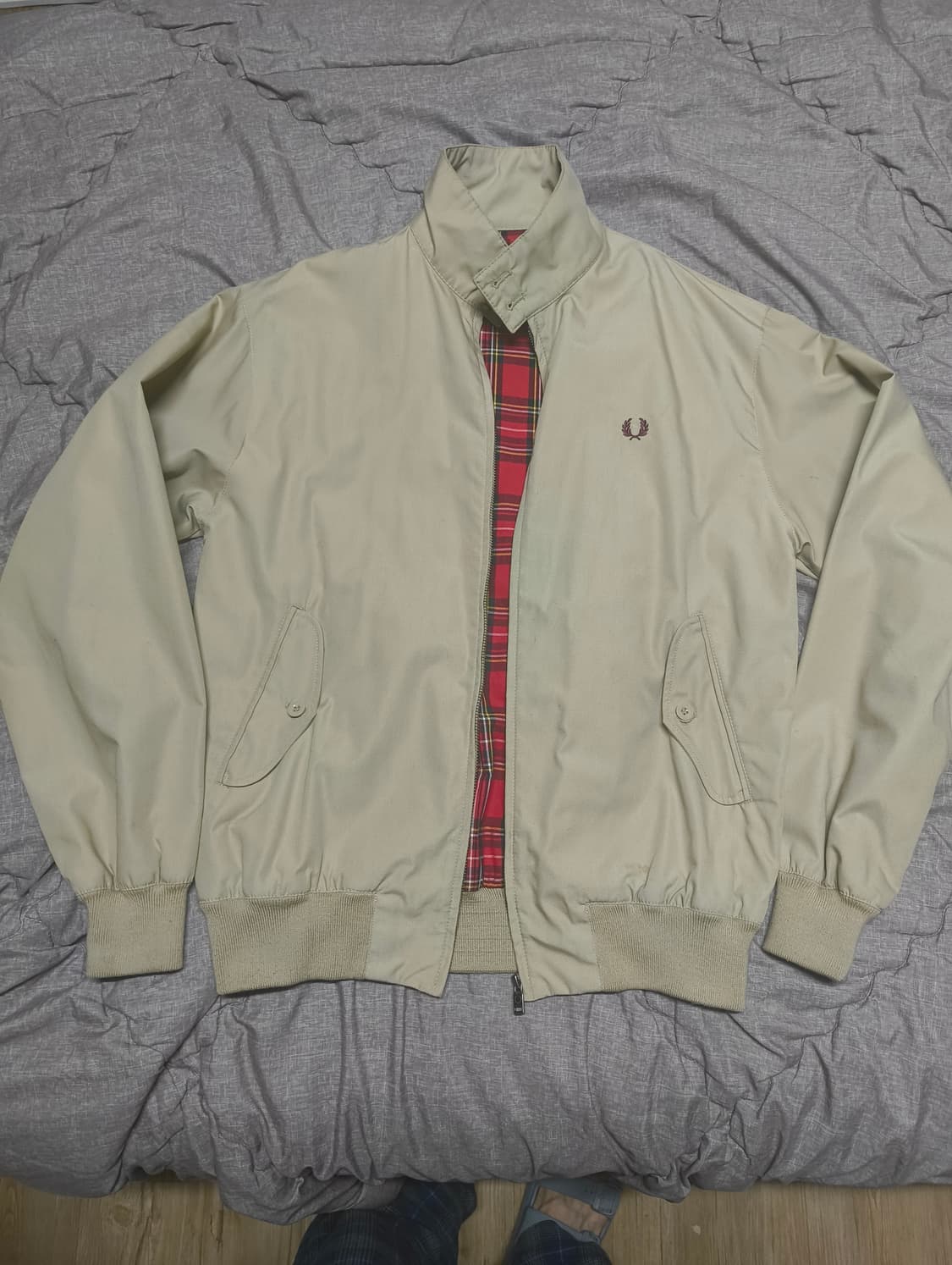 프레드 페리 해링턴 자켓 M 베이지 상품이미지1