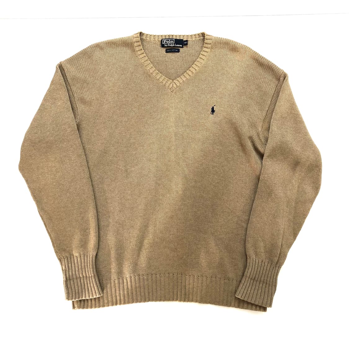폴로 브이넥 베이지 니트 95 상품이미지1