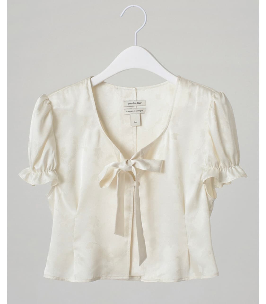 오버듀플레어 JACQUARD CROP BLOUSE S 상품이미지1