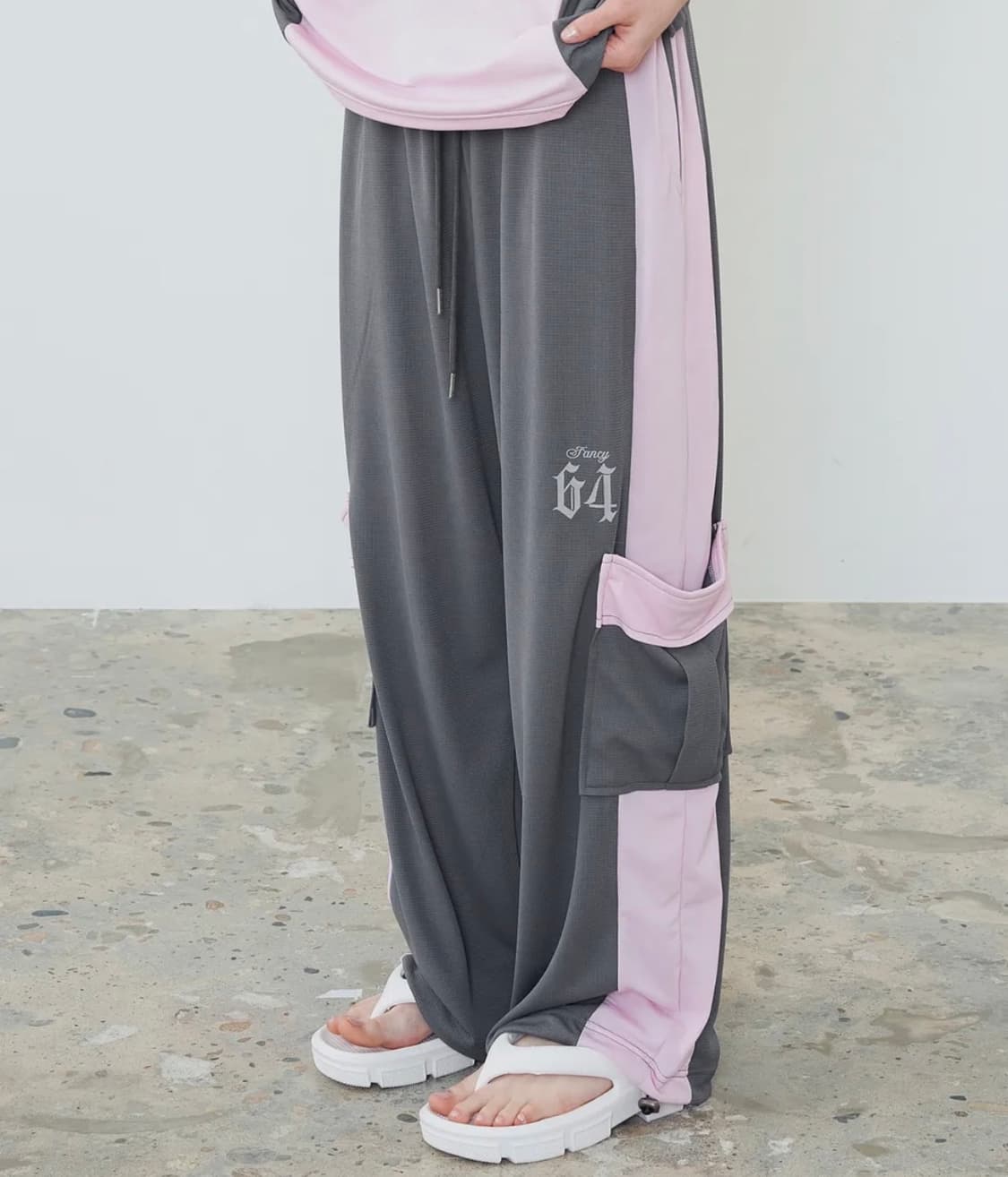 네스티팬시클럽 킨들 메쉬 포켓 팬츠 핑크 상품이미지1