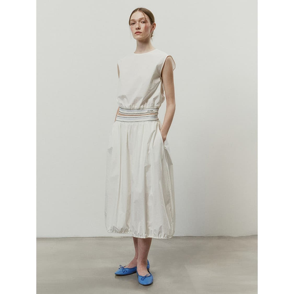 럭키마르쉐 24 스모킹 플레어 스커트 상품이미지1