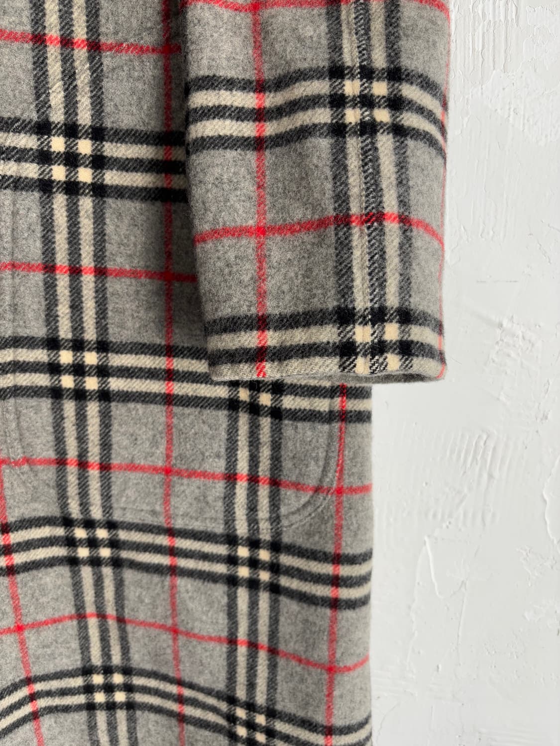 Burberrys 버버리 90s 리버시블 노바체크 그레이 울 상품이미지6
