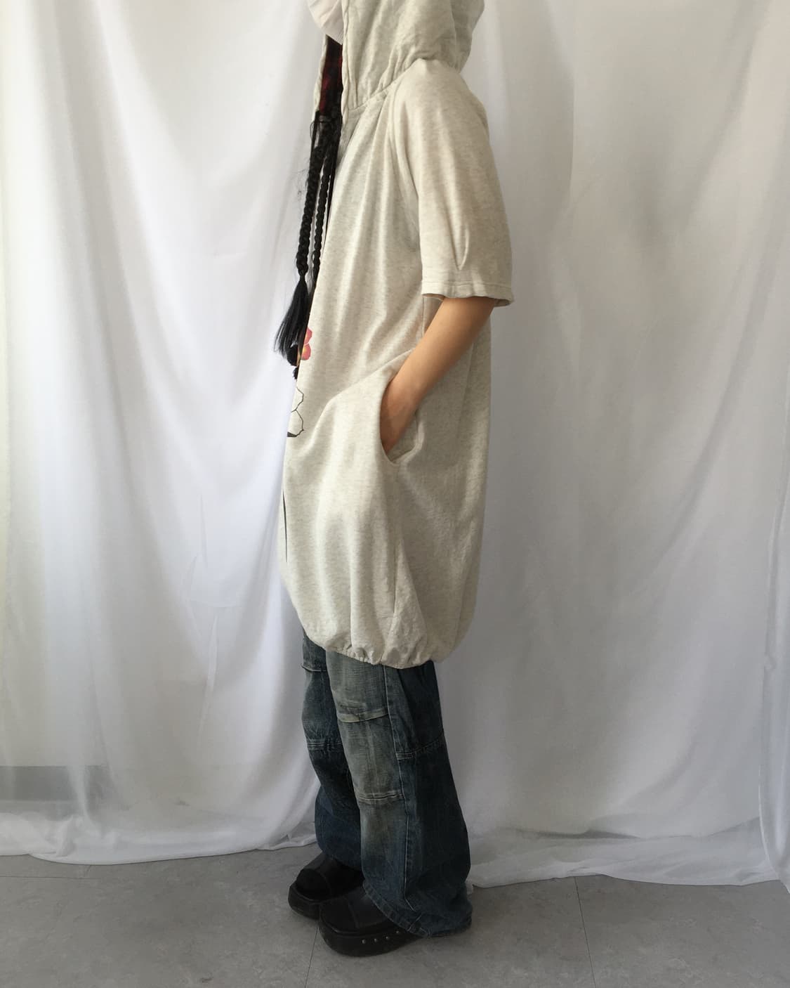 Cat oriental printing loose balloon fit  상품이미지7