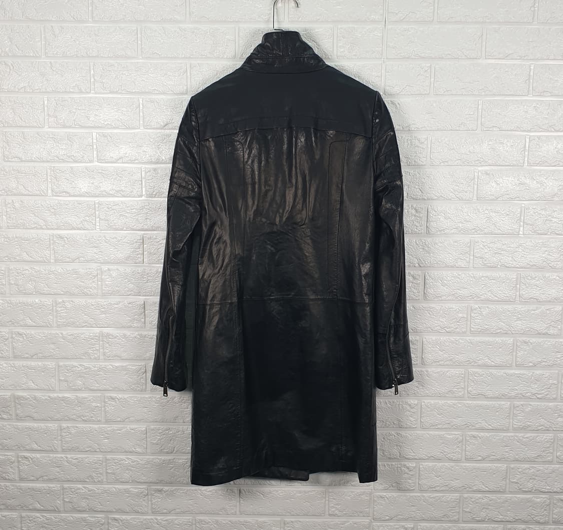 [55]보브 양가죽 하이넥 롱 코트 상품이미지2