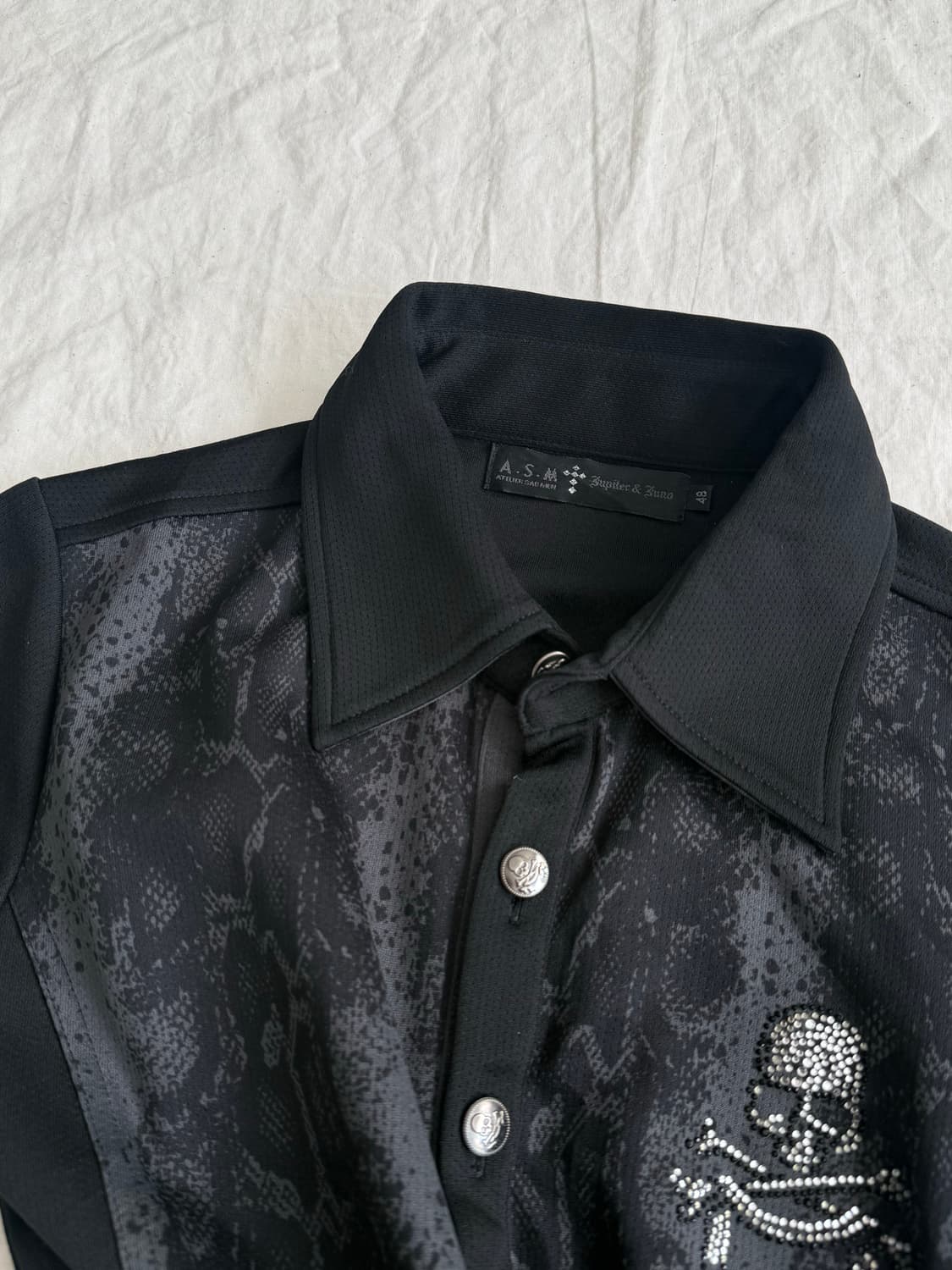 펑크 락시크 해골 파이톤 반팔탑 상품이미지4