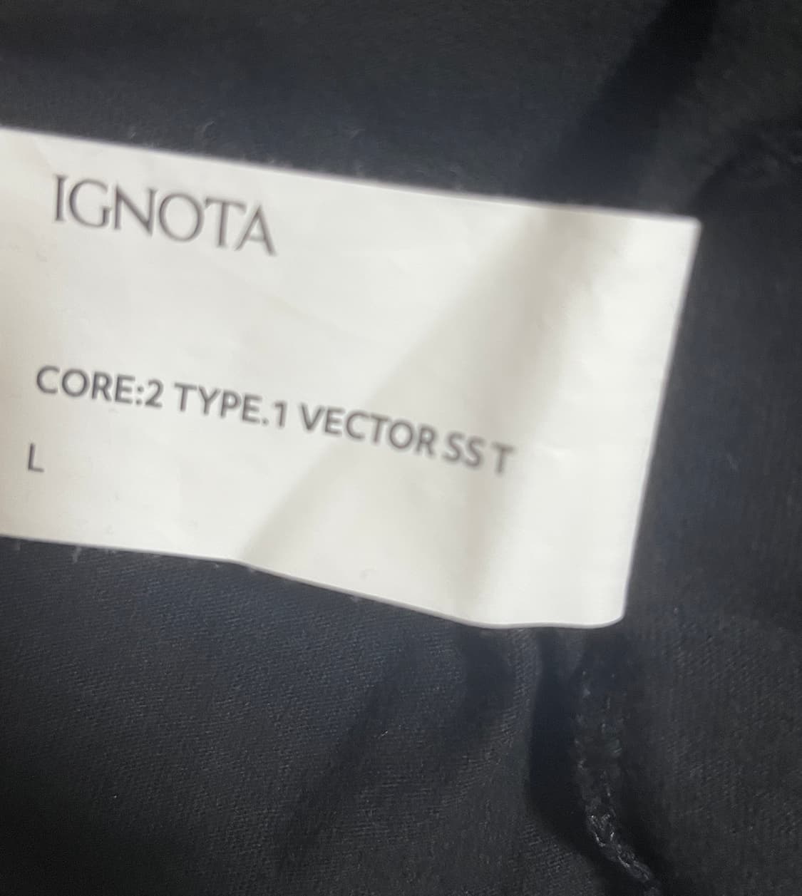 [L] 이그노타 코어2 type1 벡터ss 티셔츠 블랙 core2 상품이미지2