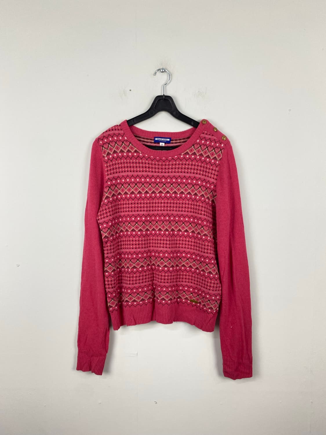 버버리 블루라벨 하트 페어아일 패턴 니트 스웨터 38 상품이미지1