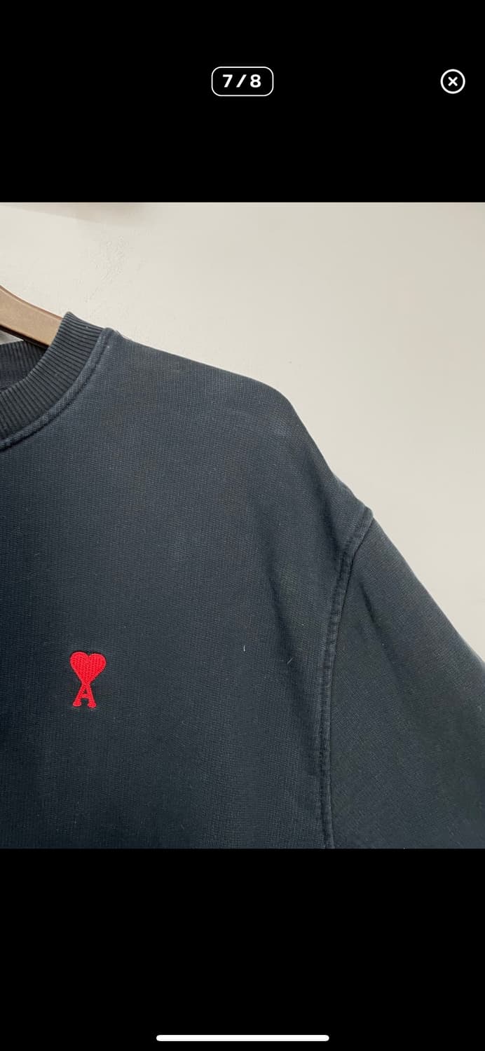 아미 하트로고 블랙 맨투맨 A3435 상품이미지7