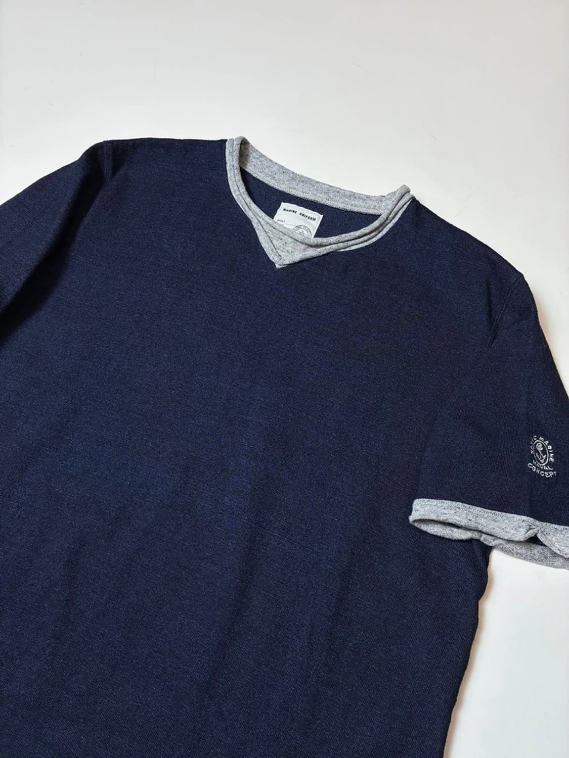 마린유니폼 MARINEUNIFORM 00's 재팬배색반팔티셔츠PN9188 상품이미지2