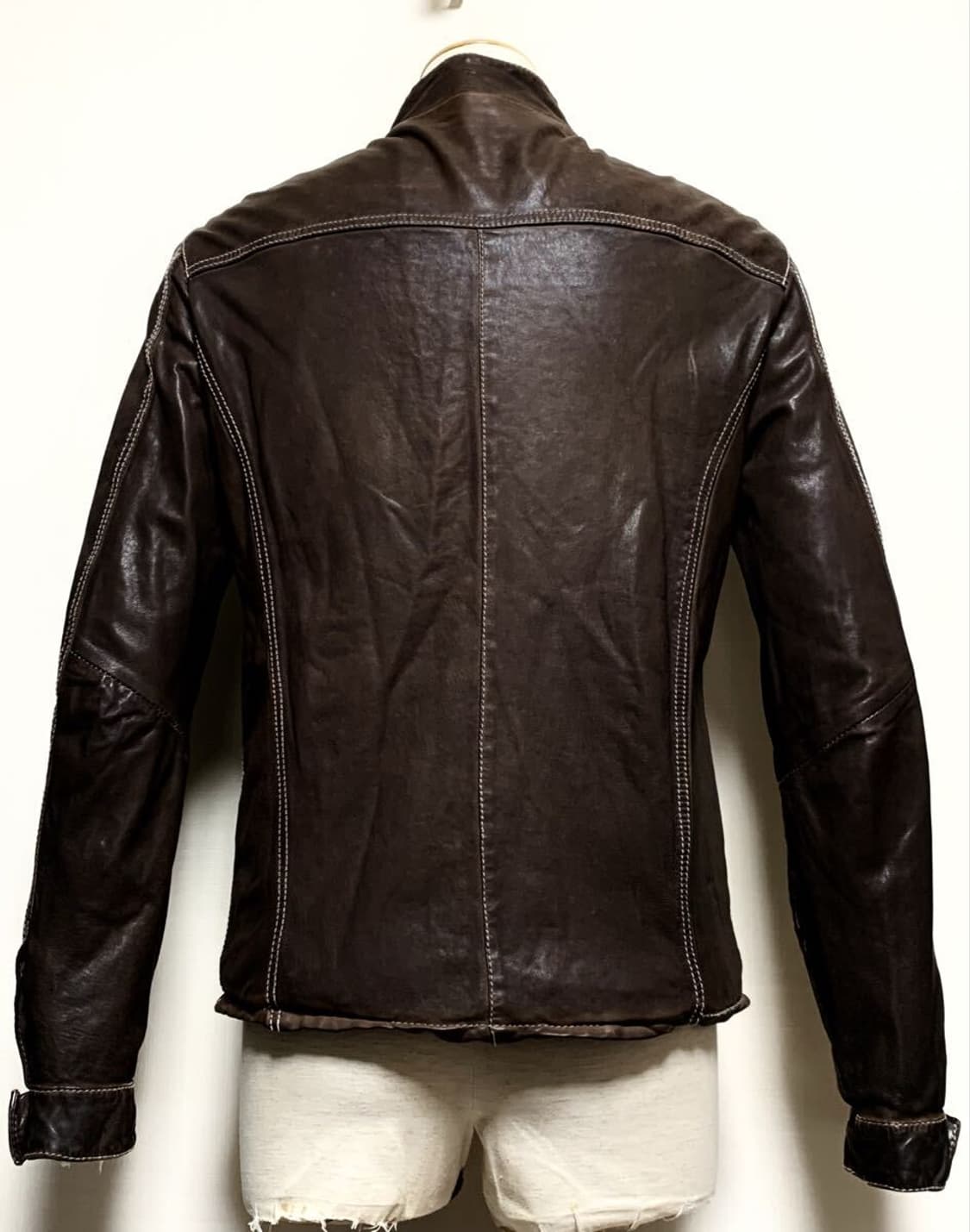 Lat 40.8 하이넥 레더 자켓 상품이미지2