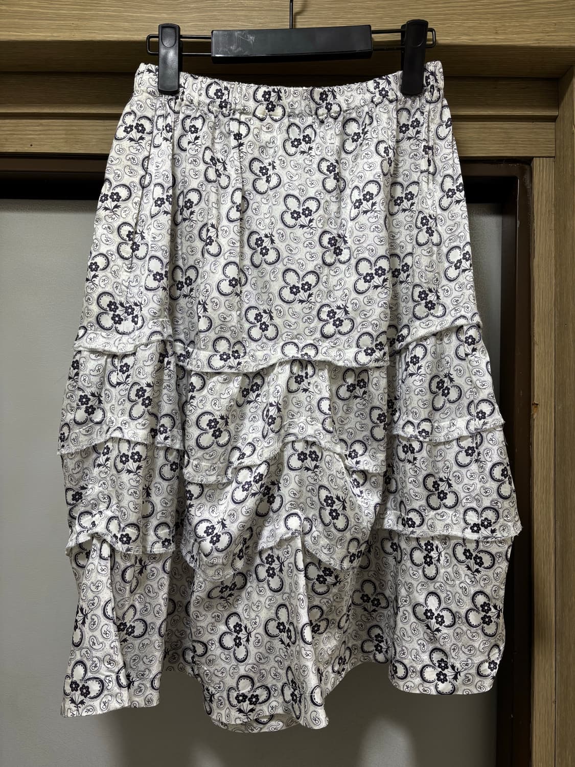 꼼데가르송 트리콧 플라워 패턴 스커트 상품이미지1