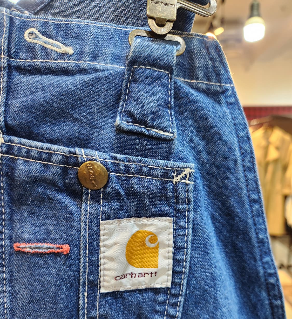 남,여 31사이즈 미만) carhartt 칼하트 오버롤 데님 팬츠 상품이미지3