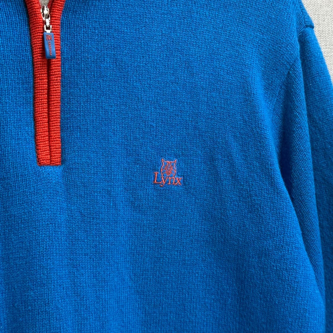 [L] 링스 Lynx 골프 울 방풍 반집업 집업 니트 상품이미지4