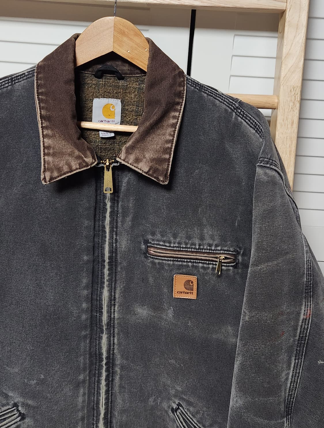 칼하트 J97 흑청 디트로이트 워크 자켓 상품이미지4