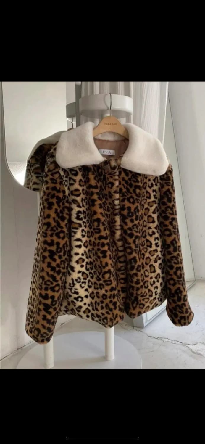 폴앤앨리스 레오파드 퍼 코트 상품이미지8