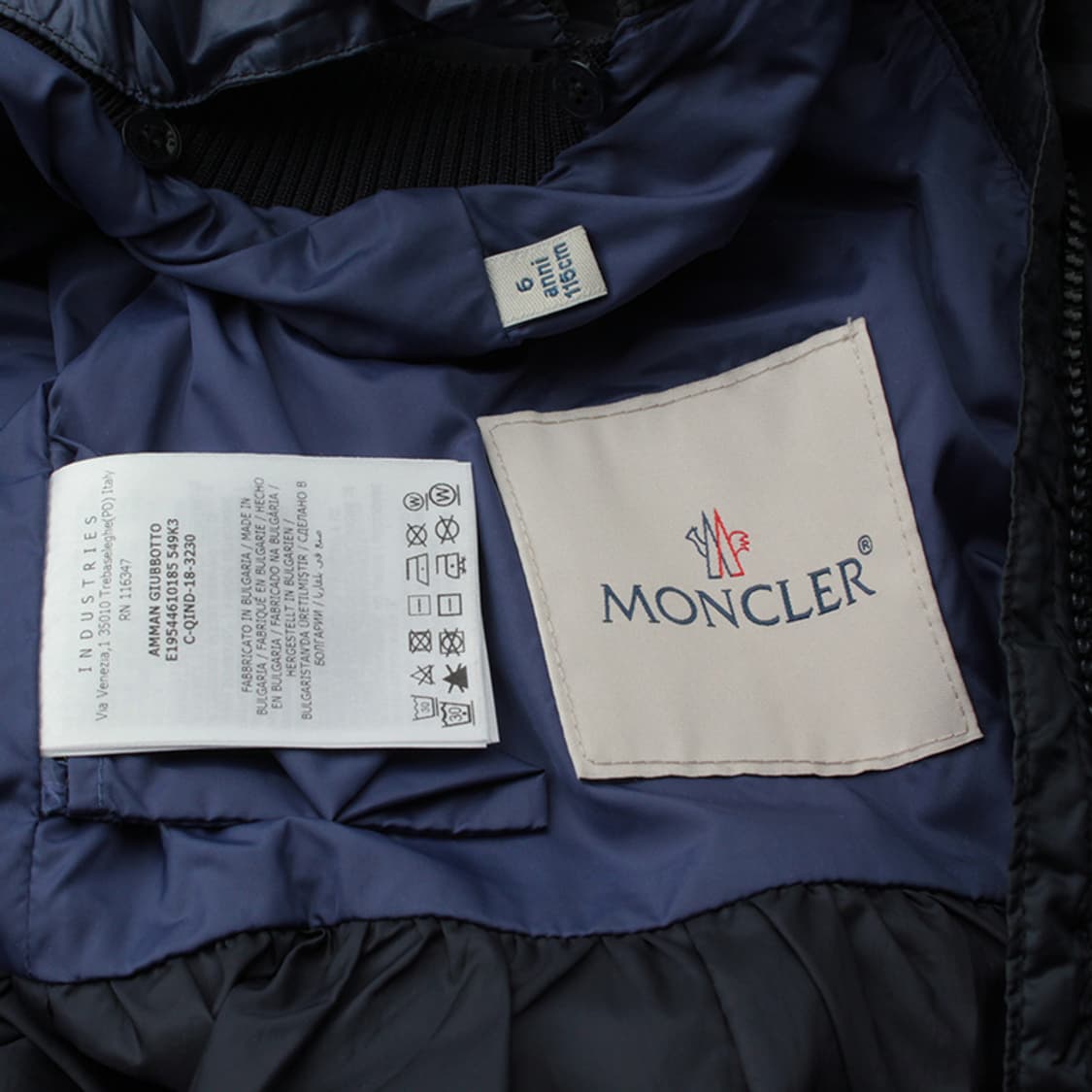 몽클레르 키즈 미드나잇블루 후드 윈드브레이커 자켓 6세 상품이미지3