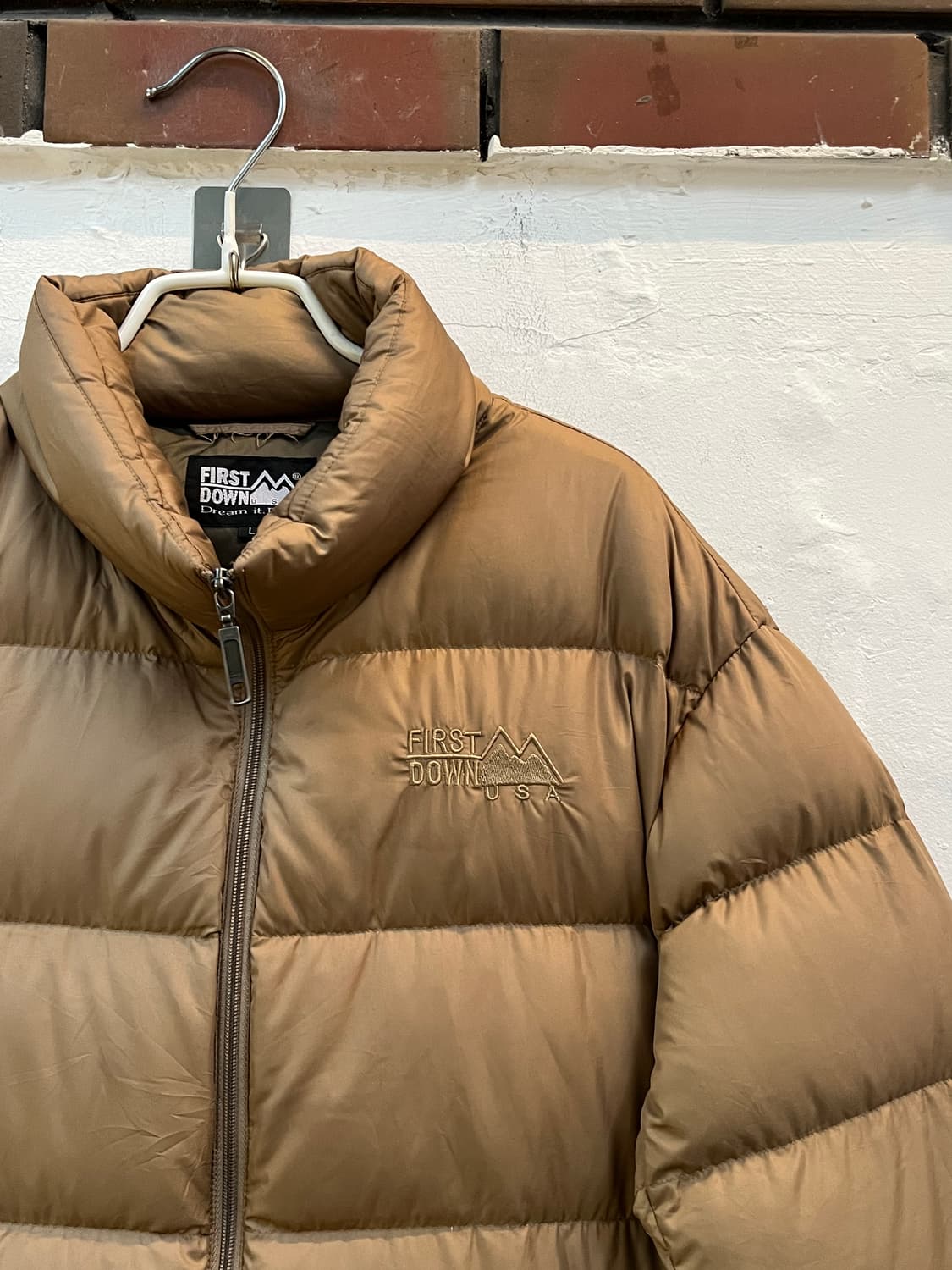 First Down USA 덕다운 경량패딩 브라운 L 상품이미지3