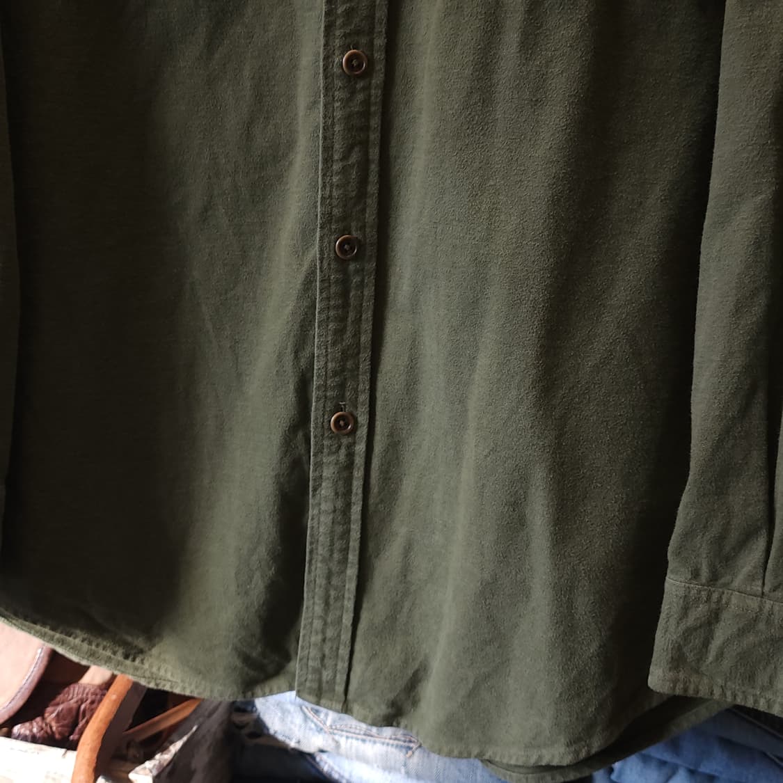 90s 폴로 밀리터리 셔츠 헤비 코튼 플란넬 셔츠 엘크자수 xl 상품이미지7