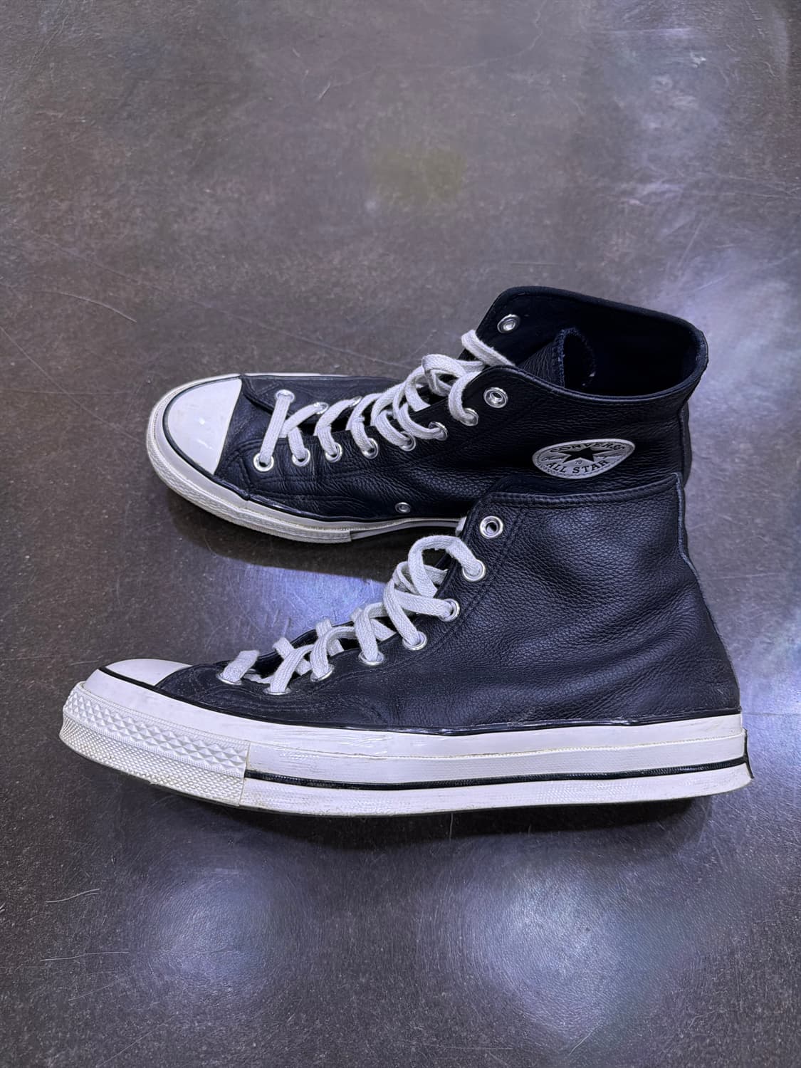 컨버스 올스타 척테일러 70 하이 레더 가죽 블랙 280 상품이미지6