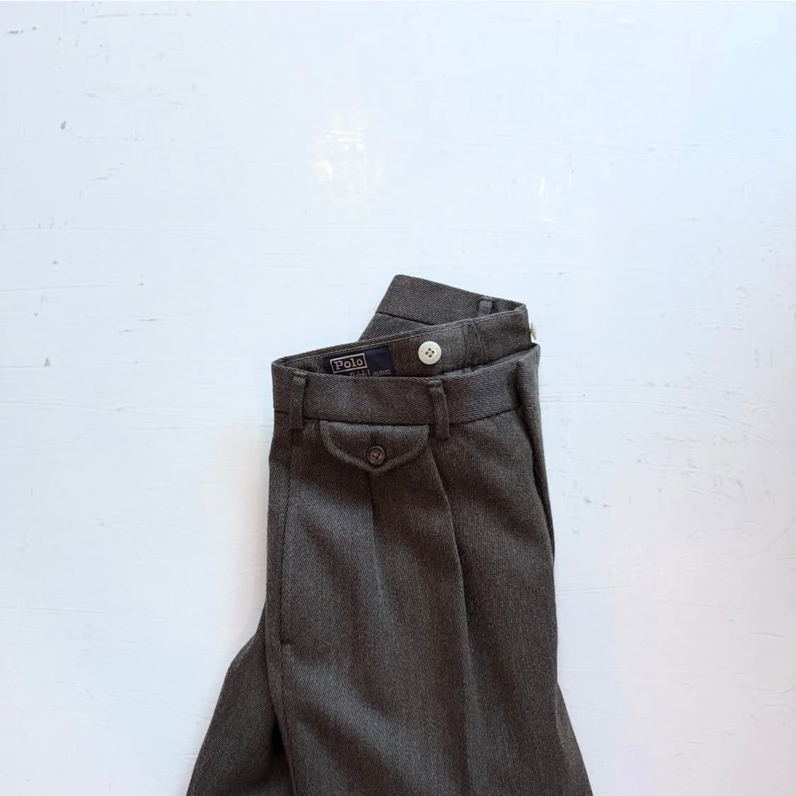 90's 폴로랄프로렌 클래식 핀턱 울 팬츠 상품이미지1