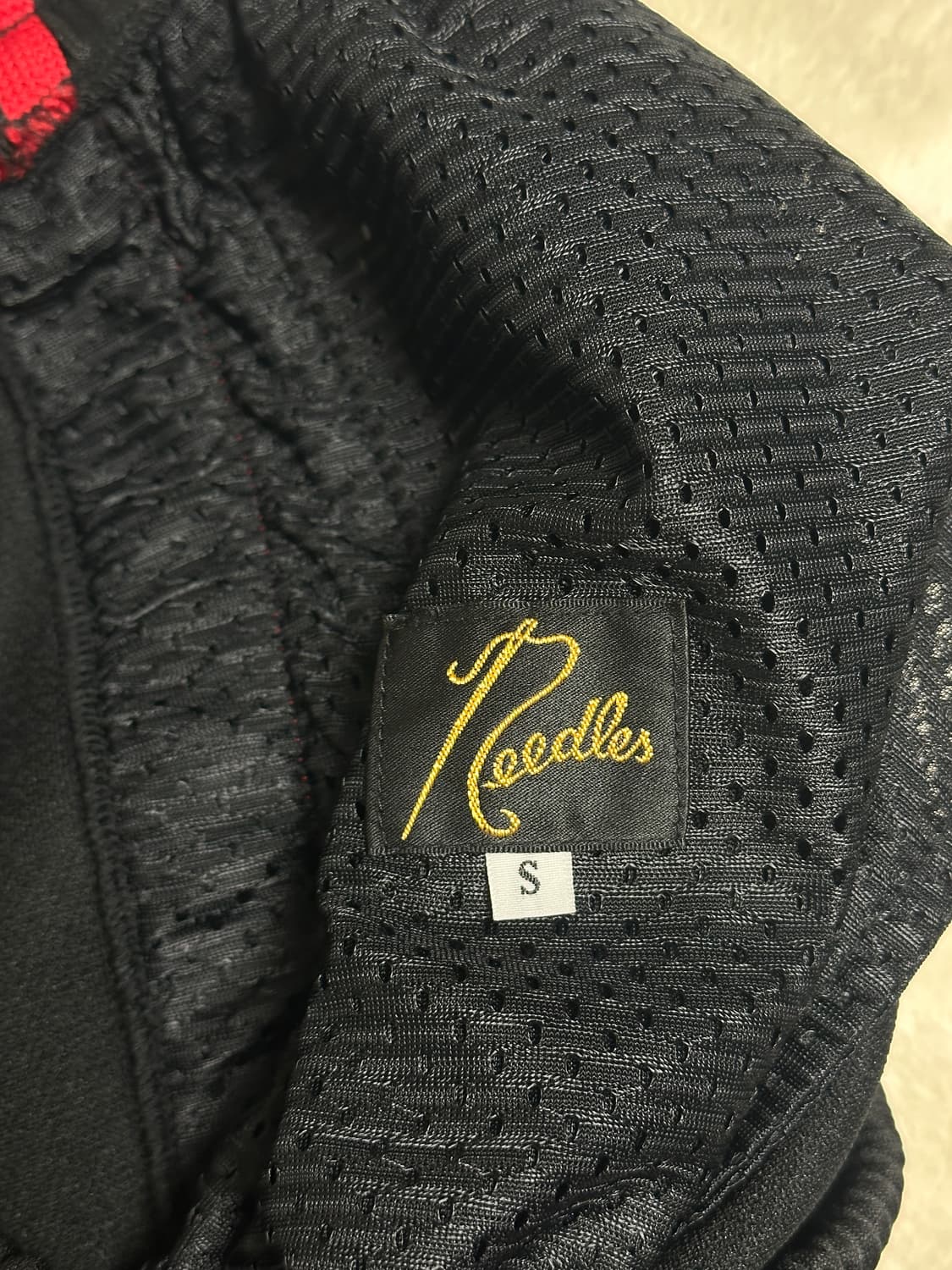 니들스 x LHP H.D. 트랙 팬츠 폴리 스무스 블랙 레드 S사이즈 상품이미지7