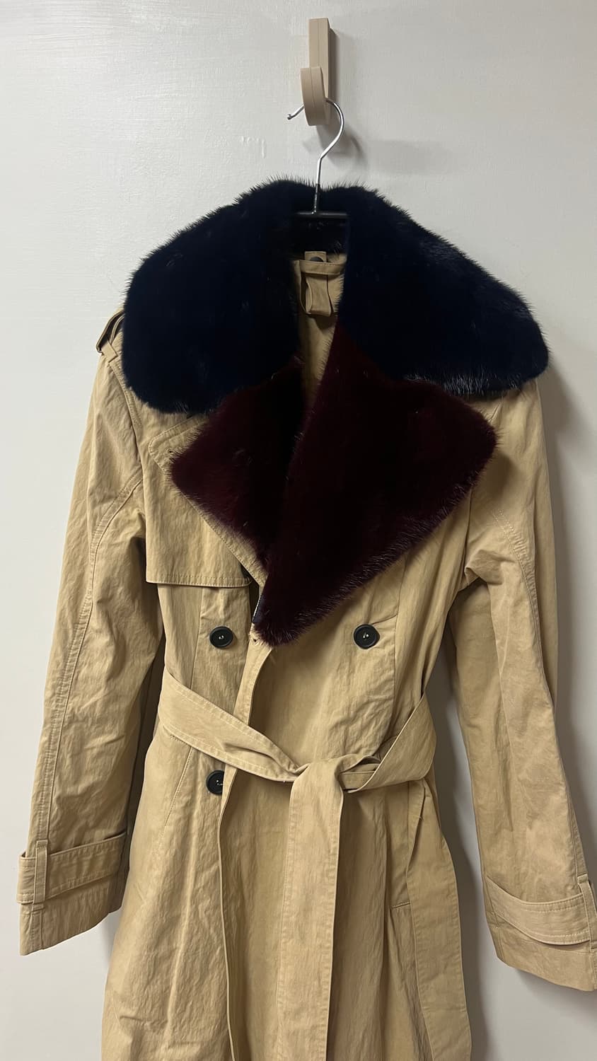 GIOVANNI 밍크카라 트렌치코트 상품이미지8