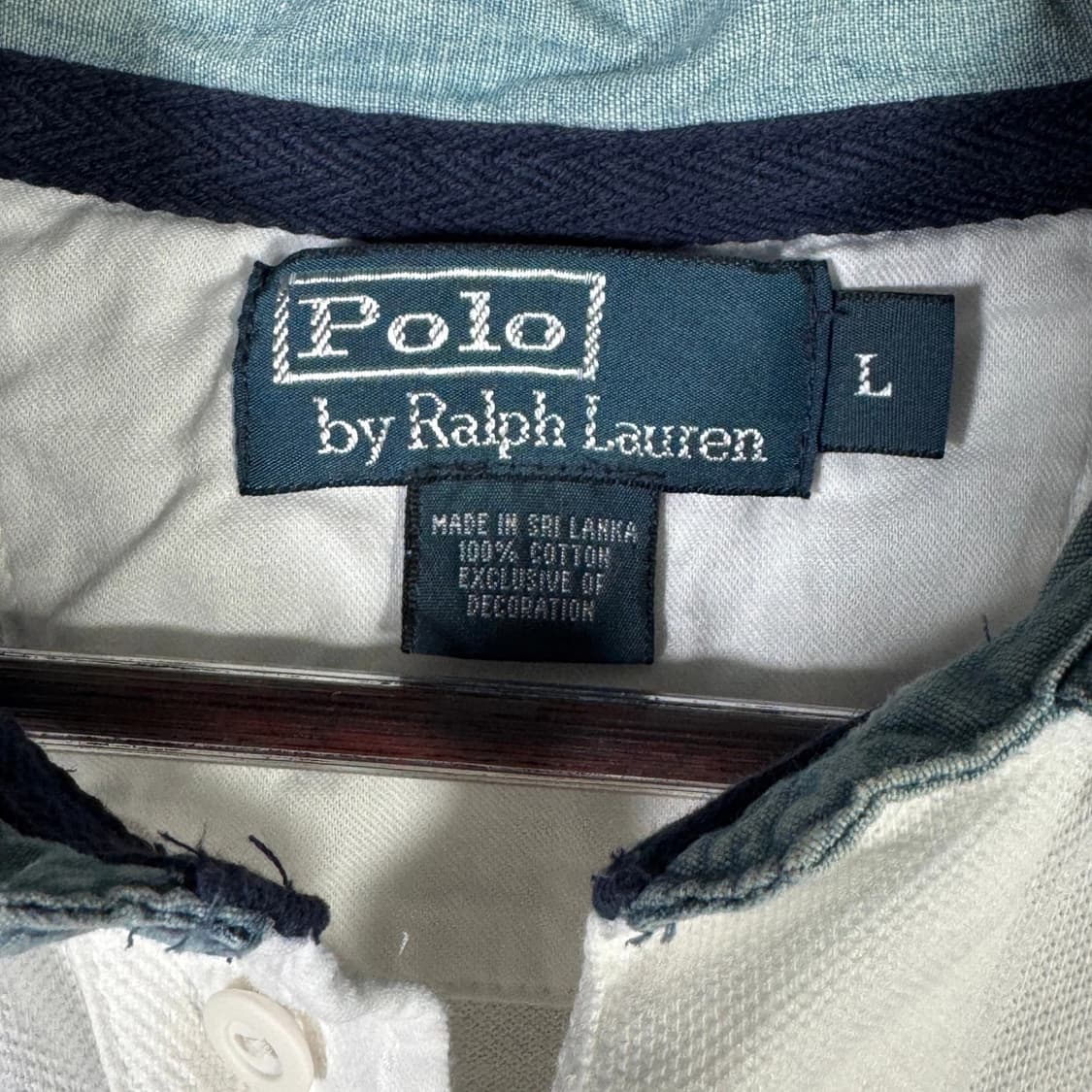 폴로 랄프로렌 USA 성조기 데님 칼라 빅포니 카라티 상품이미지4