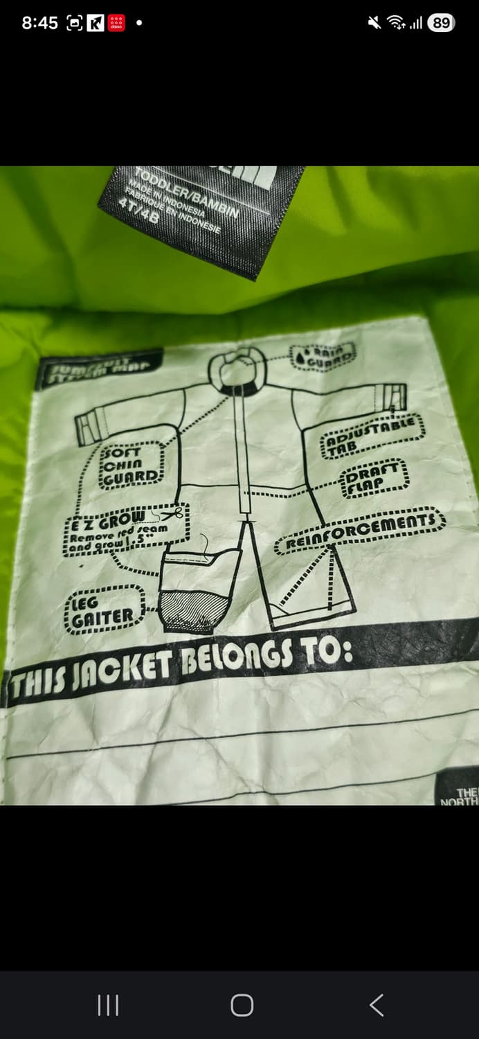 노스페이스 키즈 방한 스키복 4T 상품이미지6