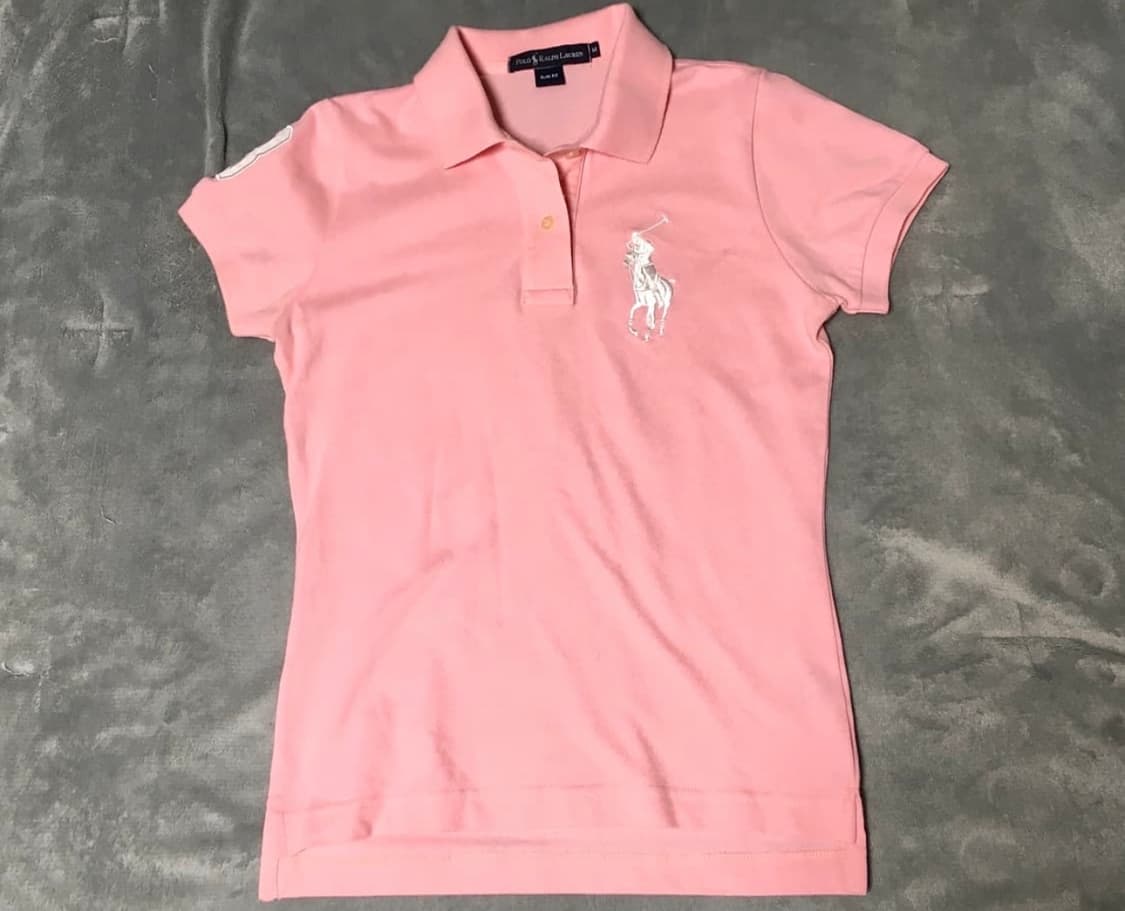 폴로 연핑크 카라 반팔 상품이미지1