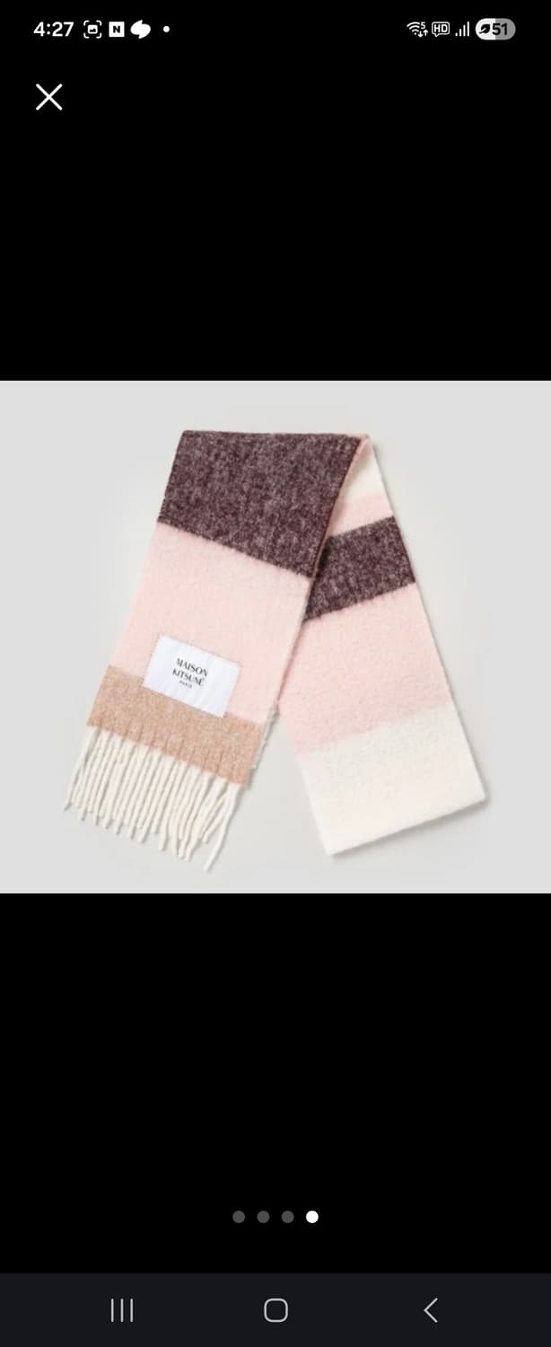 메종키츠네 베이비 울 알파카 머플러 상품이미지4