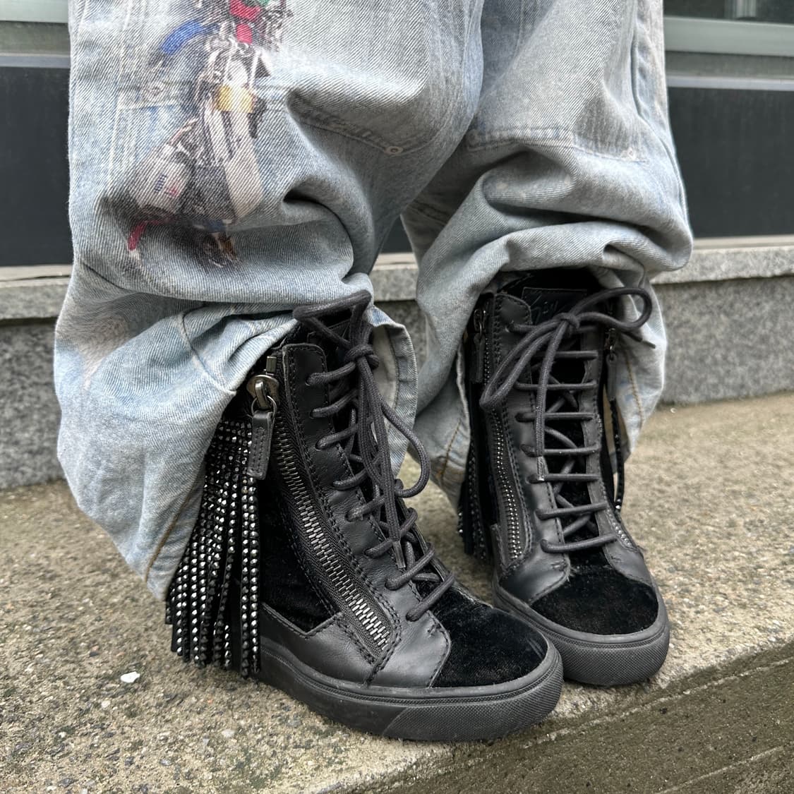 00s 레어 쥬세페 자노티 웨지 스니커즈 힐 상품이미지2