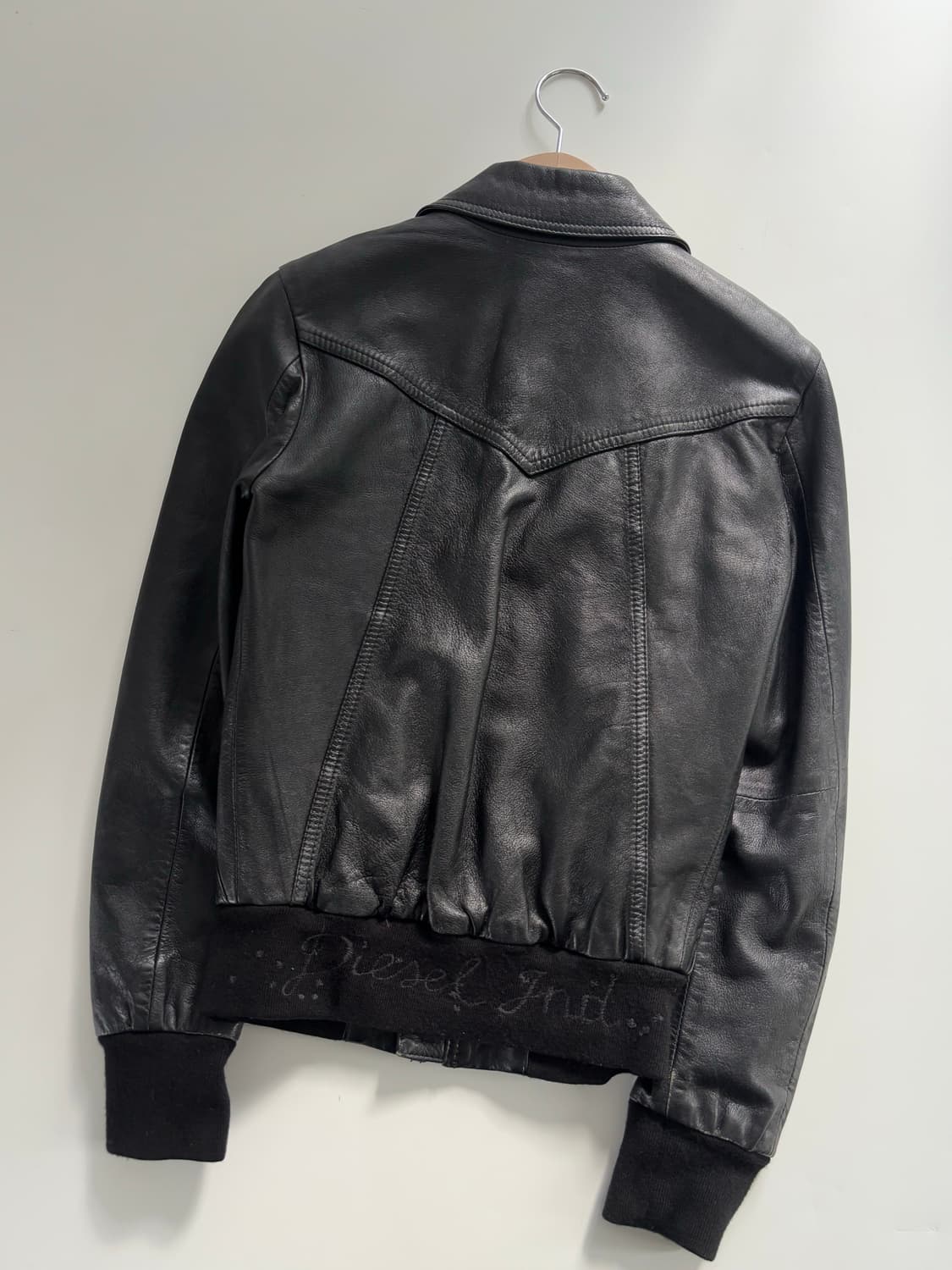 Diesel 디젤 블랙 레더 자켓 상품이미지5