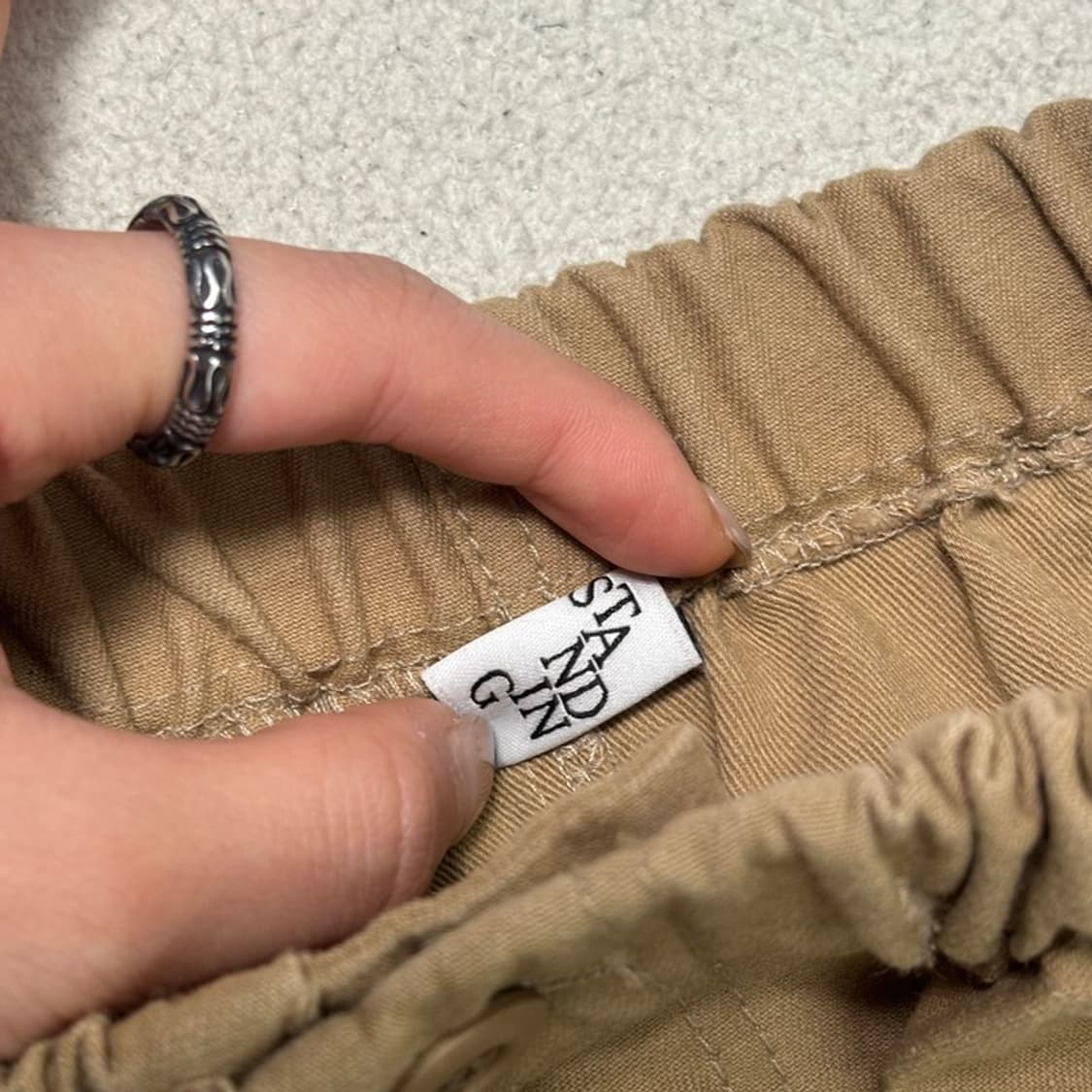 새상품 H라인 포켓 카고 스커트 베이지 F 상품이미지3