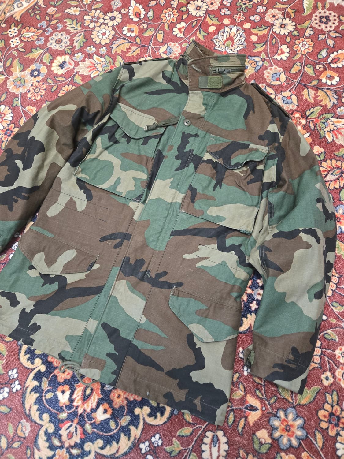 오리지널 US ARMY M65 필드 자켓 우드랜드 (스몰,래귤러) 상품이미지2