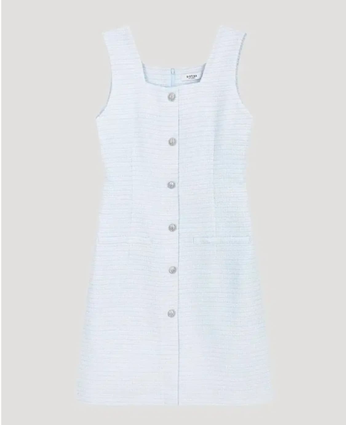 시스티나 트위드 버튼 스퀘어넥 원피스 55 상품이미지2