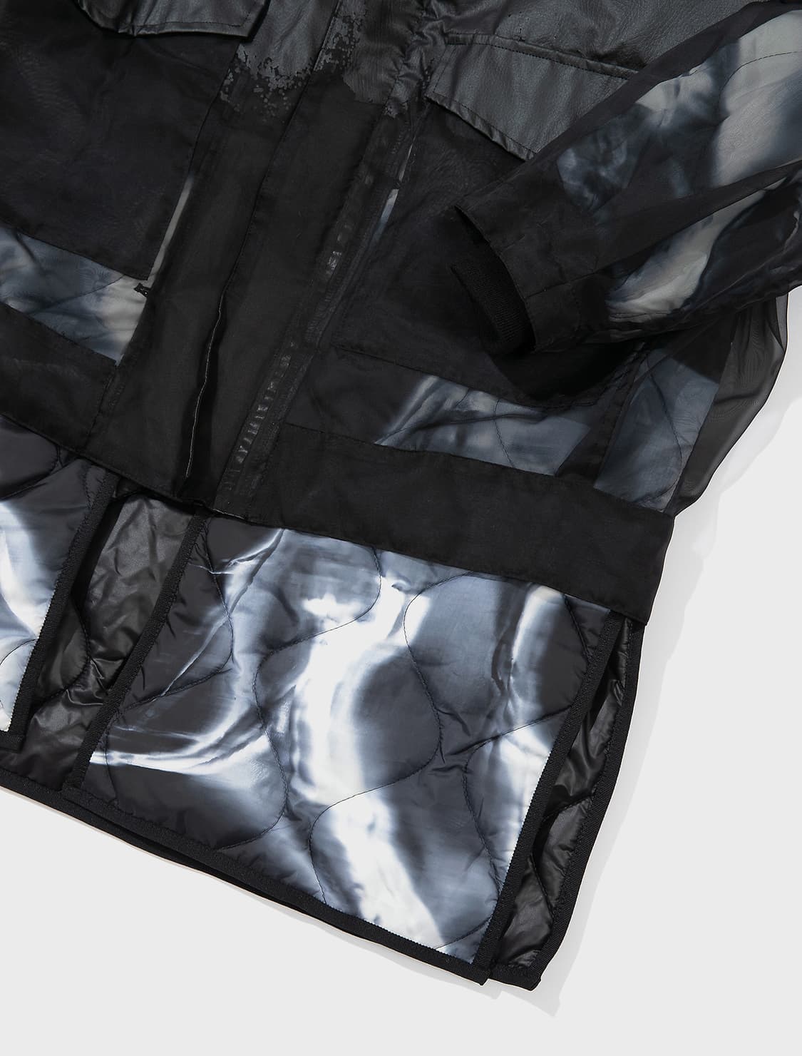 새상품 탁 TAAKK 트랜스페어런트 A-2 플라이트 재킷 블랙  3사이즈 상품이미지7