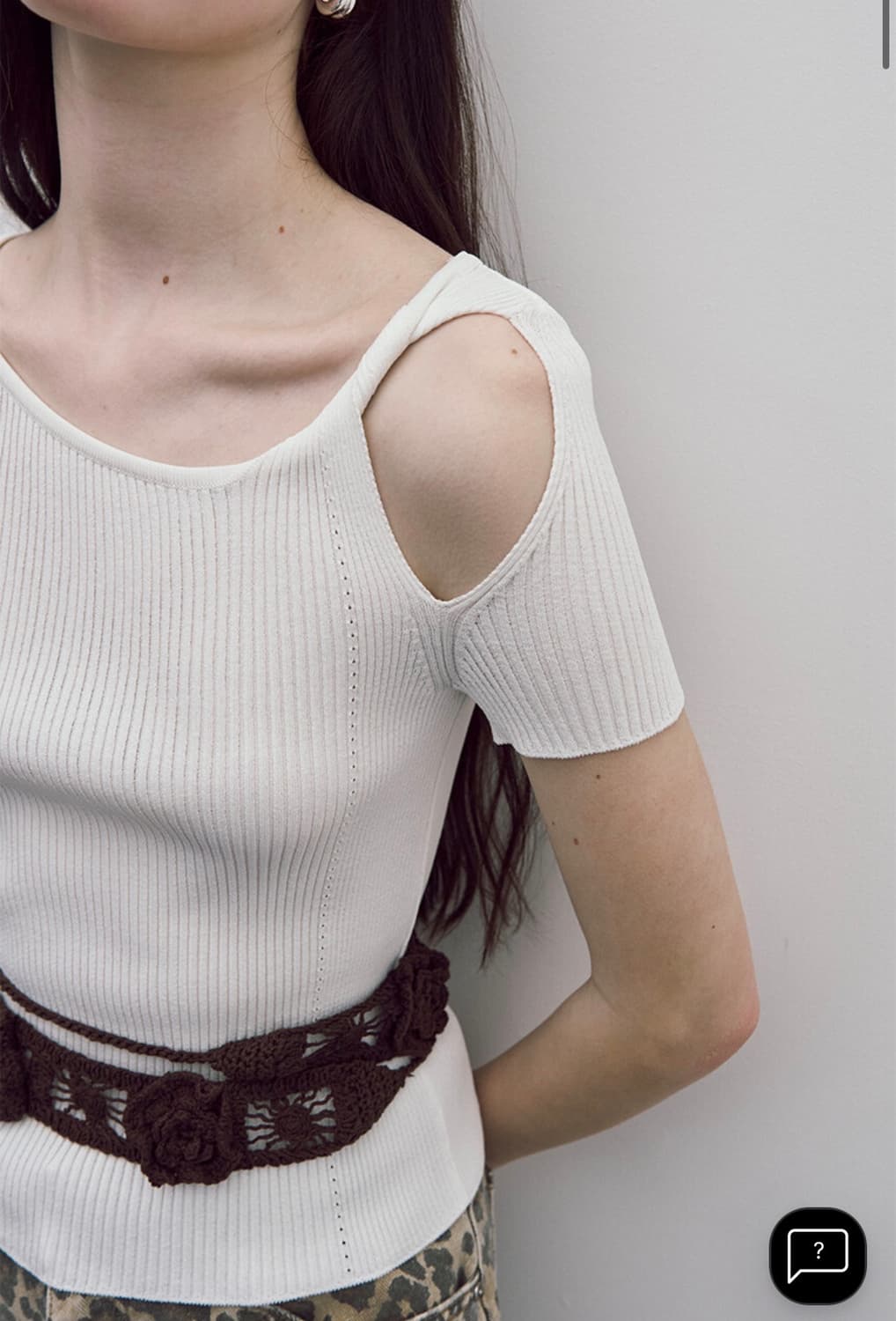 레이브 Raive 골지 니트 반팔 티셔츠 상품이미지2