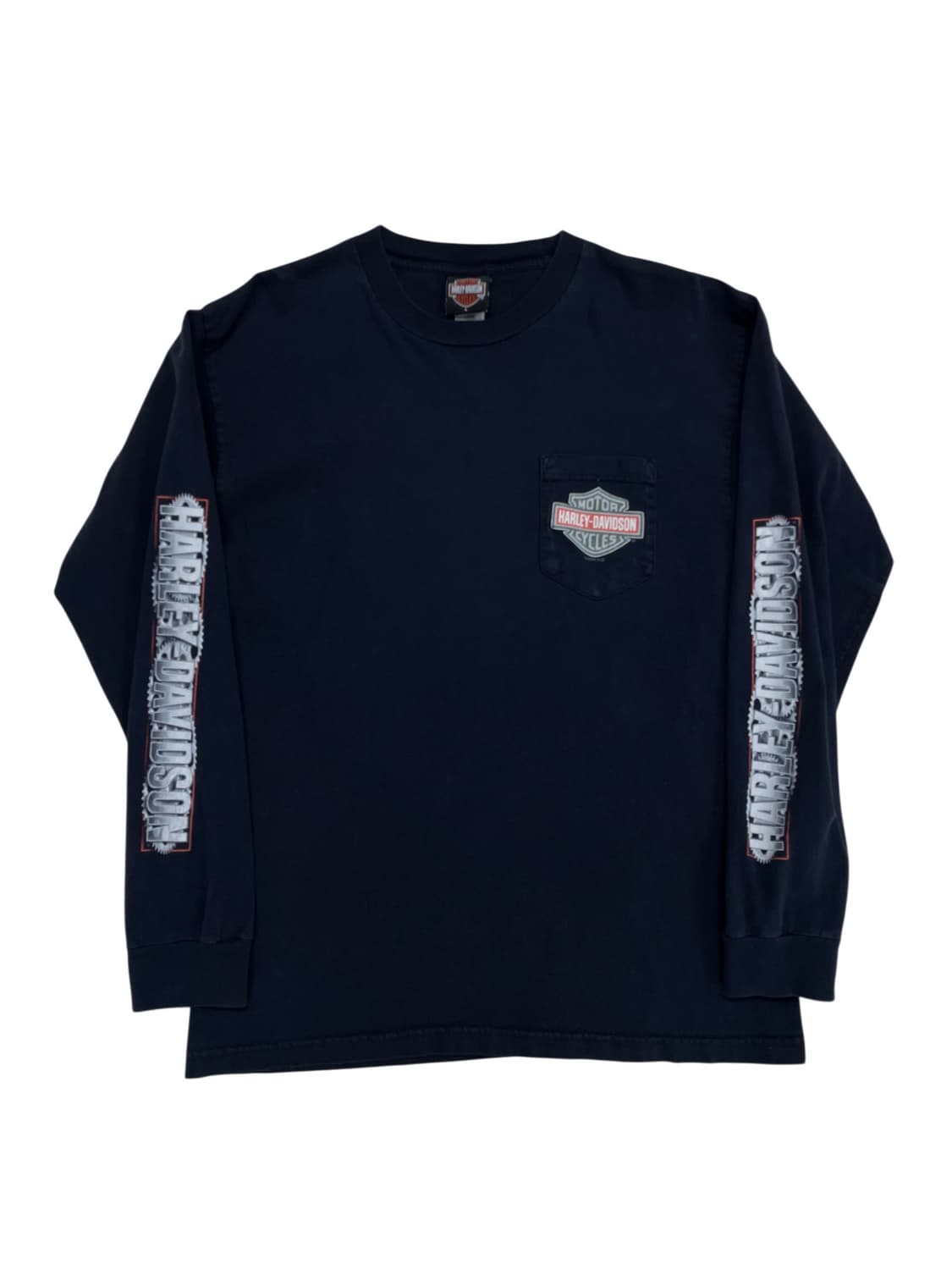 [L] 00s made USA 할리데이비슨 롱 슬리브 긴팔 티셔츠 상품이미지3